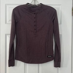Woods Plum Long Sleeve Henley by Woods